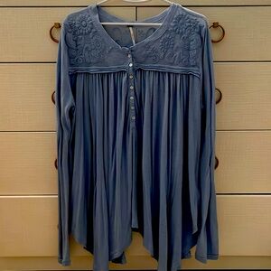 Dusty Blue blouse/tunic. S/P Anthropology